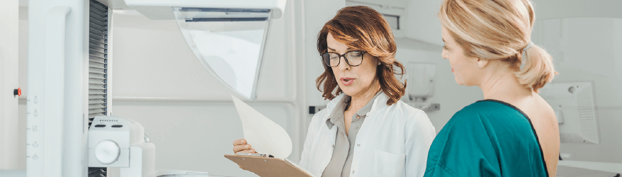 female doctor with female patient